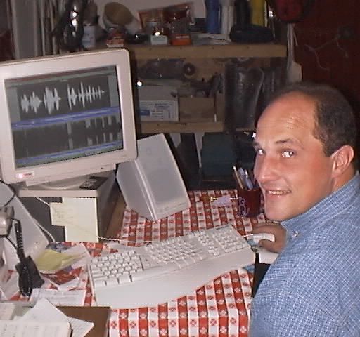 John editing recordings